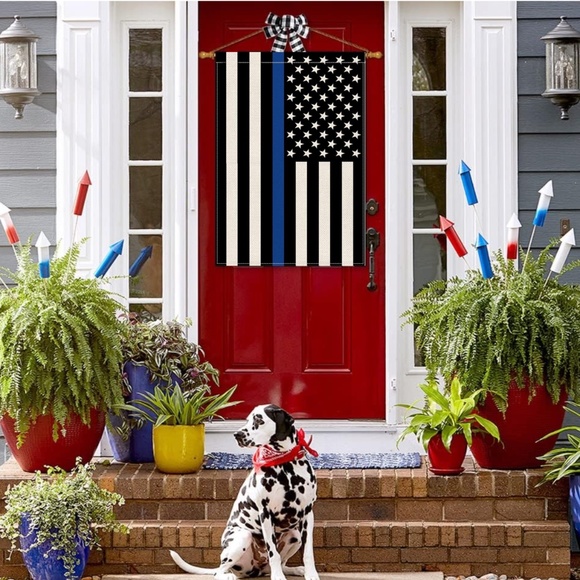 Thin Blue Line Lawn Garden Flag Yard Decor Live Matter Police Law Enforcement - Picture 5 of 7